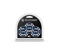 Team Golf NFL Seattle Seahawks Golf Chip Ball Markers (3 Count), Poker Chip Size with Pop Out Smaller Double-Sided Enamel Markers,Multi