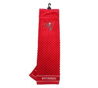 Team Golf NFL Tampa Bay Buccaneers Embroidered Golf Towel Embroidered Golf Towel, Checkered Scrubber Design, Embroidered Logo