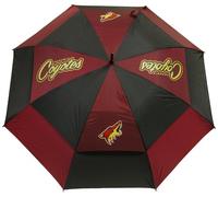 Team Golf NHL Arizona Coyotes Golf Umbrella 62" Golf Umbrella with Protective Sheath, Double Canopy Wind Protection Design, Auto Open Button
