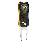 Team Golf NHL Boston Bruins Retractable Divot Tool with Double-Sided Magnetic Ball Marker, Features Patented Single Prong Design, Causes Less Damage to Greens