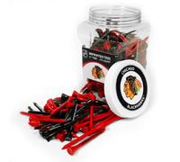 Team Golf NHL Chicago Blackhawks Jar Of 175 Golf Tees 2-3/4" Golf Tees, 175 Pack, Regulation Size, Multi Team Colors