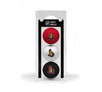 Team Golf NHL Ottawa Senators 3 Golf Ball Pack Regulation Size Golf Balls, 3 Pack, Full Color Durable Team Imprint