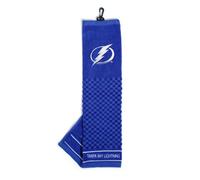 Team Golf NHL Tampa Bay Lightning Embroidered Golf Towel Embroidered Golf Towel, Checkered Scrubber Design, Embroidered Logo