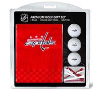Team Golf NHL Washington Capitals Gift Set: Embroidered Golf Towel, 3 Golf Balls, and 14 Golf Tees 2-3/4" Regulation, Tri-Fold Towel 16" x 22" & 100% Cotton