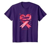 Team Grandma Toddler Breast Cancer Awareness Support T-Shirt, Youth, Purple, Medium