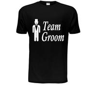 Team Groom Stag Night Funny Mens T Shirt Large Black