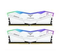TEAMGROUP T-Force Delta RGB DDR5 Ram 32GB (2x16GB) 6400MHz PC5-51200 CL32 Desktop Memory Module Ram for 600 700 Series Chipset XMP 3.0 Ready White FF4D532G6400HC32ADC01