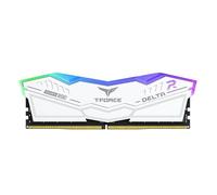 TeamGroup T-Force Delta RGB 64GB (2x32GB) 6000MHz C38 DDR5 AMD EXPO & Intel XMP 3.0 Memory Kit - White - FF4D564G6000HC38ADC01