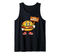 Team Hamburger Funny Food Mascot Graphic Novelty Design Tank Top