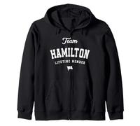 Team Hamilton Lifetime Member Funny Name Hamilton Zip Hoodie