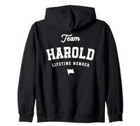 Team Harold Lifetime Member Funny Name Harold Zip Hoodie