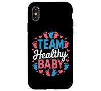 Team Healthy Baby Baby Shower Host Future Parents Squad Case for iPhone X/XS