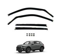 Team HEKO Wind Deflectors for Audi Q3 2018+ [Only suitable for SUV models] Front and Rear Set of Window Deflectors, Accessories Smoked UV & Scratch Resistant Acrylic In-Channel Fitting Air Ventilation
