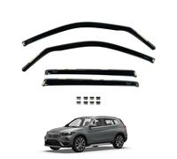 Team HEKO Wind Deflectors for BMW X1 2015-2022 Front and Rear Set of Window Deflectors, Accessories Smoked UV & Scratch Resistant Acrylic In-Channel Fitting Air Ventilation & Rain Protection