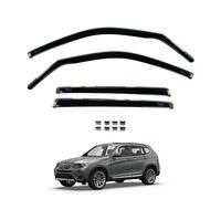 Team HEKO Wind Deflectors for BMW X3 2010-2017 Front and Rear Set of Window Deflectors, Accessories Smoked UV & Scratch Resistant Acrylic In-Channel Fitting Air Ventilation & Rain Protection