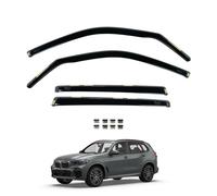 Team HEKO Wind Deflectors for BMW X5 2018+ Front and Rear Set of Window Deflectors, Accessories Smoked UV & Scratch Resistant Acrylic In-Channel Fitting ISO Certified Air Ventilation & Rain Protection