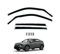 Team HEKO Wind Deflectors for Citroen C4 2020+ Front and Rear Set of Window Deflectors, Accessories Smoked UV & Scratch Resistant Acrylic In-Channel Fitting Air Ventilation & Rain Protection