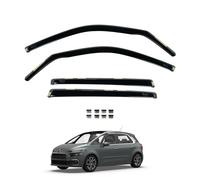 Team HEKO Wind Deflectors for Citroen C4 Picasso 2013-2019 Front and Rear Set of Window Deflectors, Accessories UV & Scratch Resistant Acrylic In-Channel Fitting - Air Ventilation & Rain Protection