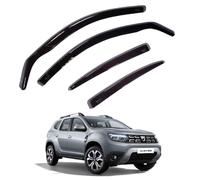 Team HEKO Wind Deflectors for Dacia Duster 2018+ Front and Rear Set of Window Deflectors, Accessories UV & Scratch Resistant Acrylic In-Channel Fitting ISO Certified Air Ventilation & Rain Protection
