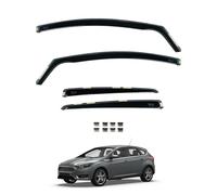 Team HEKO Wind Deflectors for Ford Focus 2011-2018 [for 5 door saloon and hatchback models] Front and Rear Set of Window Deflectors, Accessories UV & Scratch Resistant Acrylic In-Channel Fitting