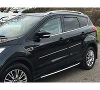 Team HEKO Wind Deflectors for Ford Kuga 2013-2019 Front and Rear Set of Window Deflectors, Accessories Smoked UV & Scratch Resistant Acrylic In-Channel Fitting Air Ventilation & Rain Protection
