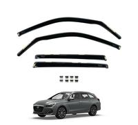 Team HEKO Wind Deflectors for Hyundai i30 2012-2017 [Only suitable for estate models] Front and Rear Set of Window Deflectors, Accessories Smoked UV & Scratch Resistant Acrylic In-Channel Fitting