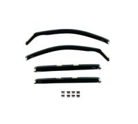 Team HEKO Wind Deflectors for Nissan Navara 2014+ Front and Rear Set of Window Deflectors, Accessories Smoked UV & Scratch Resistant Acrylic In-Channel Fitting Air Ventilation & Rain Protection