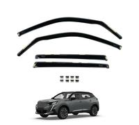 Team HEKO Wind Deflectors for Peugeot 2008 (2019- ) Front & Rear Set of Window Deflectors Accessories UV & Scratch Resistant Acrylic In-Channel Fitting ISO Certified Air Ventilation & Rain Protection