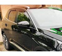 Team HEKO Wind Deflectors for Peugeot 3008 2016-2024 Front and Rear Set of Window Deflectors, Accessories Smoked UV & Scratch Resistant Acrylic In-Channel Fitting Air Ventilation & Rain Protection