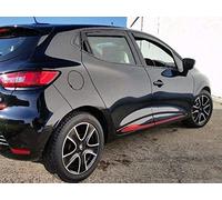 Team HEKO Wind Deflectors for Renault Clio 2012-2019 [Only suitbale for 5 door models] Front and Rear Set of Window Deflectors, Accessories Smoked UV & Scratch Resistant Acrylic In-Channel Fitting