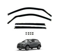 Team HEKO Wind Deflectors for Vauxhall Mokka 2012-2019 Front and Rear Set of Window Deflectors, Accessories Smoked UV & Scratch Resistant Acrylic In-Channel Fitting Air Ventilation & Rain Protection