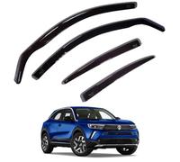 Team HEKO Wind Deflectors for Vauxhall Mokka 2020+ Front and Rear Set of Window Deflectors, Accessories Smoked UV & Scratch Resistant Acrylic In-Channel Fitting Air Ventilation & Rain Protection