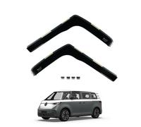 Team HEKO Wind Deflectors for VW ID.BUZZ 2022+ Front Set of Window Deflectors, Accessories Smoked UV & Scratch Resistant Acrylic In-Channel Fitting ISO Certified Air Ventilation & Rain Protection