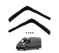 Team HEKO Wind Deflectors VW Crafter 2006-2018 Compatible Front Set of Window Deflectors Accessories Smoked UV & Scratch Resistant Acrylic In-Channel Fitting Air Ventilation & Rain Protection