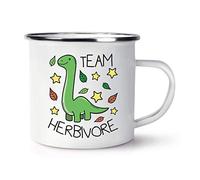 Team Herbivore Dinosaur Enamel Mug Cup