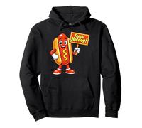 Team Hotdog Funny Food Mascot Graphic Novelty Design Pullover Hoodie