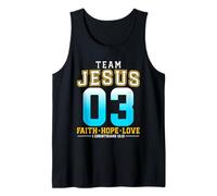Team Jesus 03 Faith Hope Love Sports Number Design Tank Top