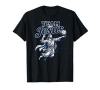 Team Jesus Christian Volleyball Player Matching Youth Group Value Graphic T-Shirt, Men, Black, S