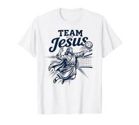 Team Jesus Christian Volleyball Player Matching Youth Group Value Graphic T-Shirt, Men, White, XL