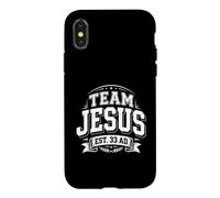 Team Jesus Est 33 AD Vintage Crest Emblem Case for iPhone X/XS