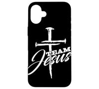 Team Jesus Faith Cross Versículos Cristianas Biblicas Case for iPhone 16 Plus