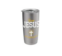 Team Jesus Faith Hope Love Design Stainless Steel Insulated Tumbler