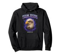 Team Jesus Funny Bald Eagle Romans 8:18 Christian Pullover Hoodie