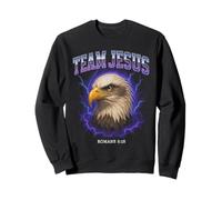 Team Jesus Funny Bald Eagle Romans 8:18 Christian Sweatshirt