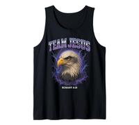 Team Jesus Funny Bald Eagle Romans 8:18 Christian Tank Top