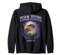 Team Jesus Funny Bald Eagle Romans 8:18 Christian Zip Hoodie