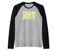 Team Jesus - I was Lost But Now I AM Found Christian Life Raglan Baseball Tee