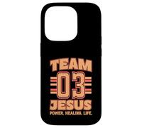 Team Jesus Jersey 3 His Name Is Power Healing Life Case for iPhone 14 Pro
