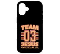 Team Jesus Jersey 3 His Name Is Power Healing Life Case for iPhone 16