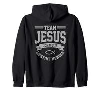 Team Jesus John 3:16 - Lifetime Member Christian Zip Hoodie